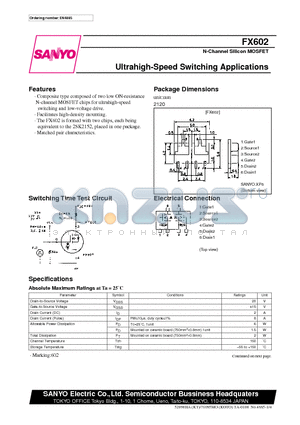 FX602 datasheet - Ultrahigh-Speed Switching Applications