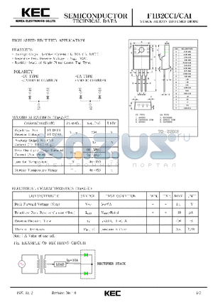 F1B2CCI datasheet - STACK SILICON DIFFUSED DIODE (HIGH SPEED RECTIFIER)