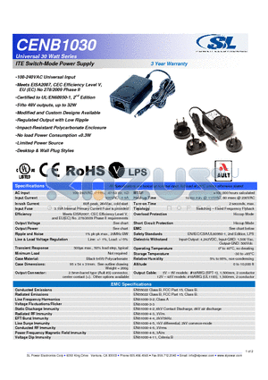 CENB1030 datasheet - ITE Switch-Mode Power Supply