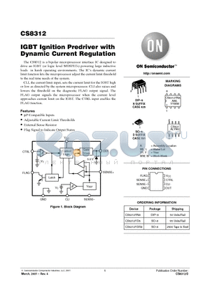 CS8312YD8 datasheet - IGBT Ignition Predriver