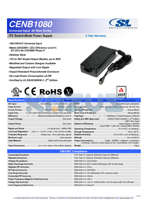 CENB1080 datasheet - ITE Switch-Mode Power Supply