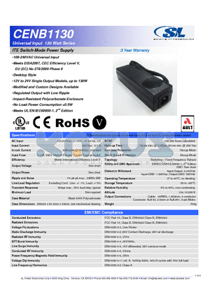 CENB1130 datasheet - ITE Switch-Mode Power Supply