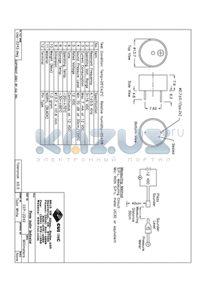 CEP-2242 datasheet - Piezo Audio Indicator