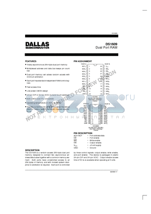 DS1609 datasheet - Dual Port RAM