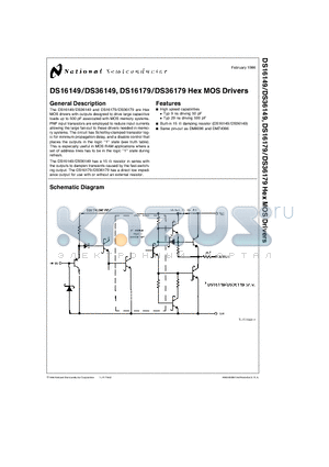 DS16149 datasheet - Hex MOS Drivers