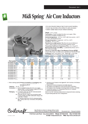 1812SMS-22N-L datasheet - Midi Spring^ Air Core Inductors