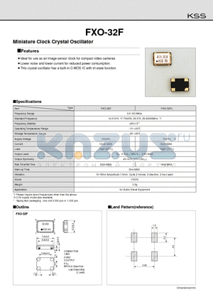 FXO-32 datasheet - Miniature Clock Crystal Oscillator