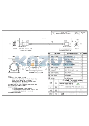 1821015-10 datasheet - IEEE 1394 4P/M - IEEE1394 6P/M