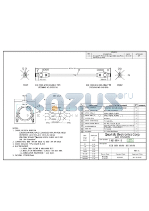 1821019-15 datasheet - IEEE 1394 6P/M - IEEE 6P/M