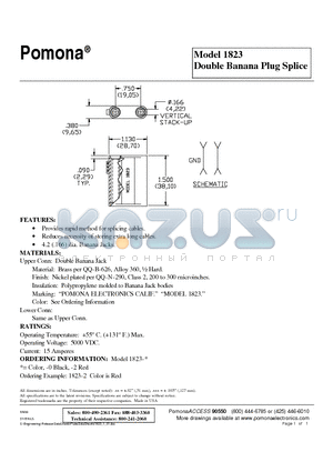 1823 datasheet - Double Banana Plug Splice