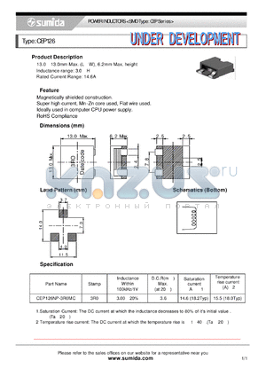 CEP126NP-3R0MC datasheet - POWER INDUCTORS <SMD Type: CEP Series>
