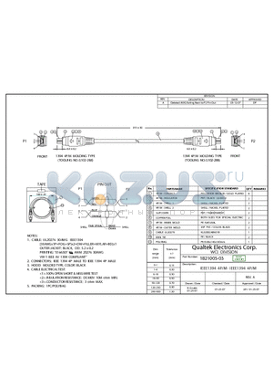 1821005-03 datasheet - IEEE1394 4P/M - IEEE1394 4P/M