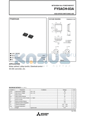 FY5ACH-03A datasheet - HIGH-SPEED SWITCHING USE