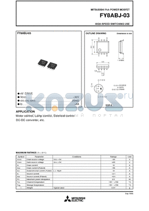 FY8ABJ-03 datasheet - HIGH-SPEED SWITCHING USE