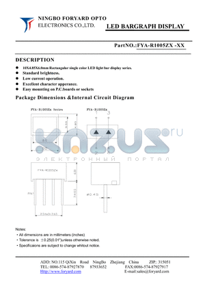 FYA-R1005ZX datasheet - LED BARGRAPH DISPLAY