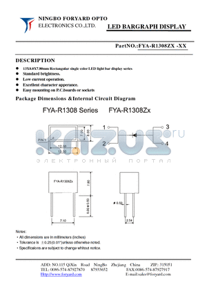 FYA-R1308ZX-1 datasheet - LED BARGRAPH DISPLAY