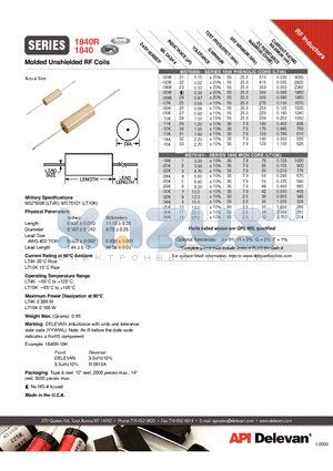 1840-06M datasheet - Molded Unshielded RF Coils