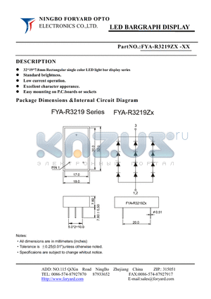 FYA-R3219ZX datasheet - LED BARGRAPH DISPLAY