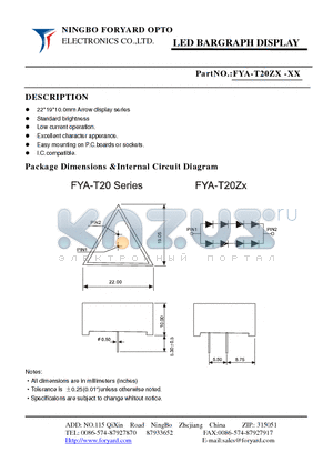 FYA-T20ZX-1 datasheet - LED BARGRAPH DISPLAY
