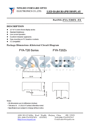 FYA-T20ZX-0 datasheet - LED BARGRAPH DISPLAY