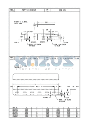 CSB-1352 datasheet - ADAPTER BRACKET, CHASSIS SUPPORT BRACKET