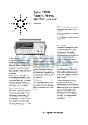 33250A datasheet - Function/Arbitrary Waveform Generator