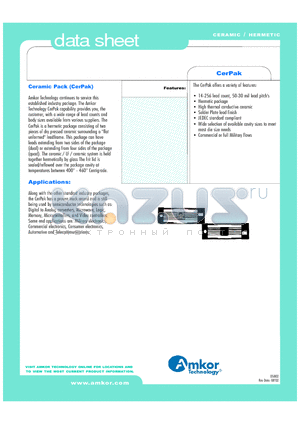 CERPAK datasheet - Ceramic Pack