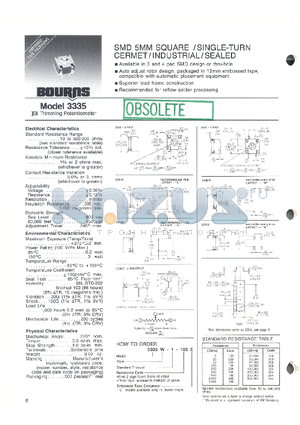 3329M-1-103 datasheet - 1/4  Round Trimming Potentiometer