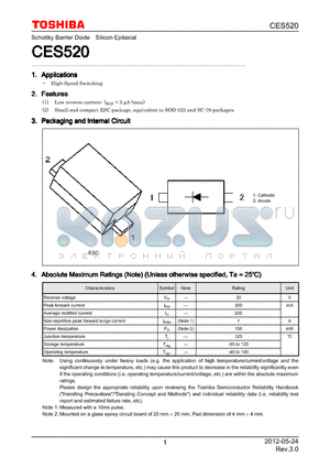 CES520 datasheet - High-Speed Switching