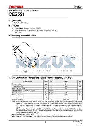 CES521 datasheet - High-Speed Switching