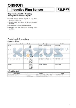 F2LP-W75M datasheet - Inductive Ring Sensor