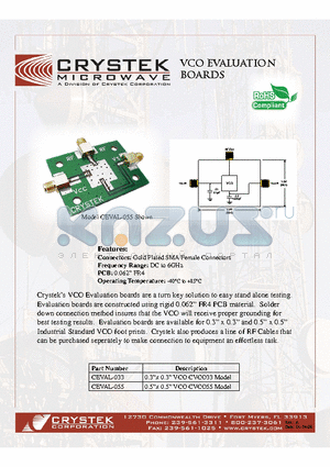 CEVAL-055 datasheet - VCO Evaluation Boards