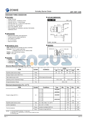 CSCD34H datasheet - Schottky Barrier Diode