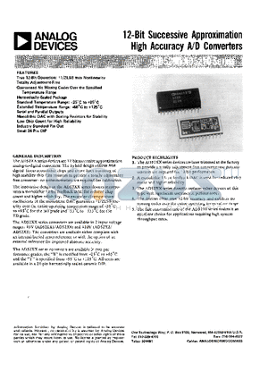 AD5210 datasheet - 12-Bit Successive Approximation High Acquisition A/D Converter