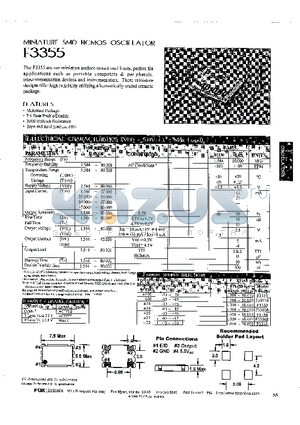 F3350R datasheet - MINIATURE SMD HCMOS OSCILLATOR