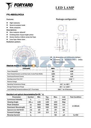 FYL-48D3LUYC1A datasheet - LED LAMP