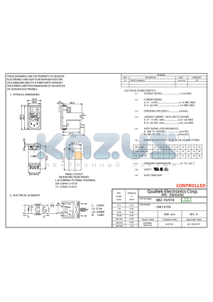 882-10-018 datasheet - EMI FILTER