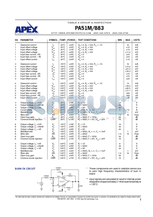 883 datasheet - TABLE 4 GROUP A INSPECTION