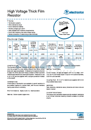 F44KU6806G50BLK datasheet - High Voltage Thick Film Resistor