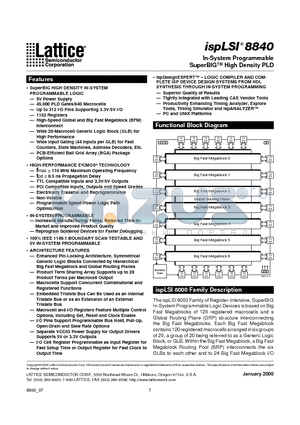 8840 datasheet - In-System Programmable SuperBIG High Density PLD