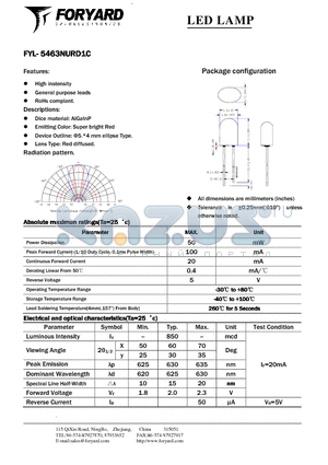 FYL-5463NURD1C datasheet - LED LAMP