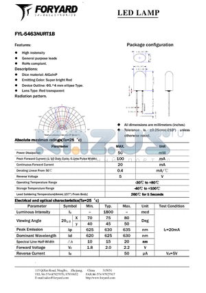 FYL-5463NURT1B datasheet - LED LAMP