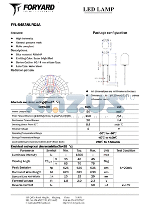 FYL-5483NURC1A datasheet - LED LAMP