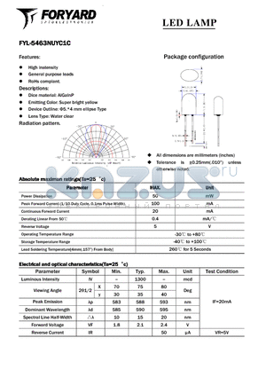 FYL-5463NUYC1C datasheet - LED LAMP