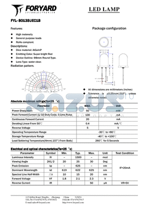 FYL-8013SUEC1B datasheet - LED LAMP