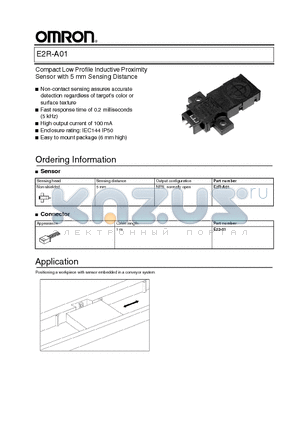 E2R-A01 datasheet - Compact Low Profile Inductive Proximity Sensor with 5 mm Sensing Distance