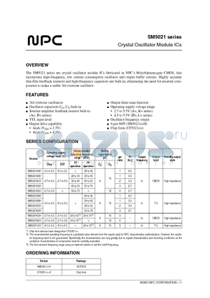 CF5021AA-2 datasheet - Crystal Oscillator Module ICs