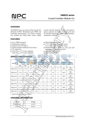 CF5022A3-2 datasheet - Crystal Oscillator Module ICs