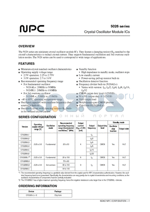 CF5026BL1 datasheet - Crystal Oscillator Module ICs