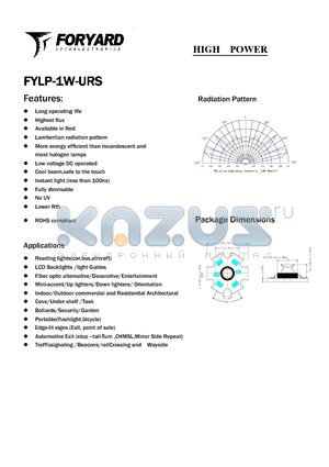 FYLP-1W-URS datasheet - HIGH POWER